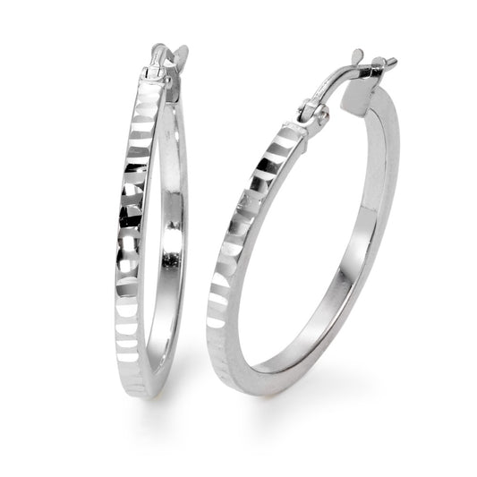 Hoop earrings Silver Rhodium plated