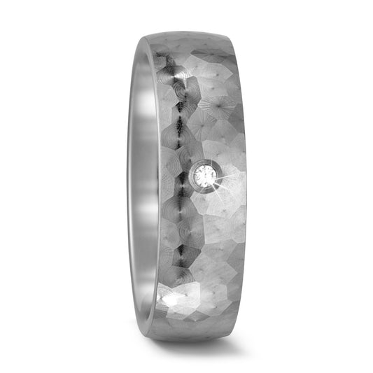 Wedding Ring Titanium Diamond 0.03 ct, w-si