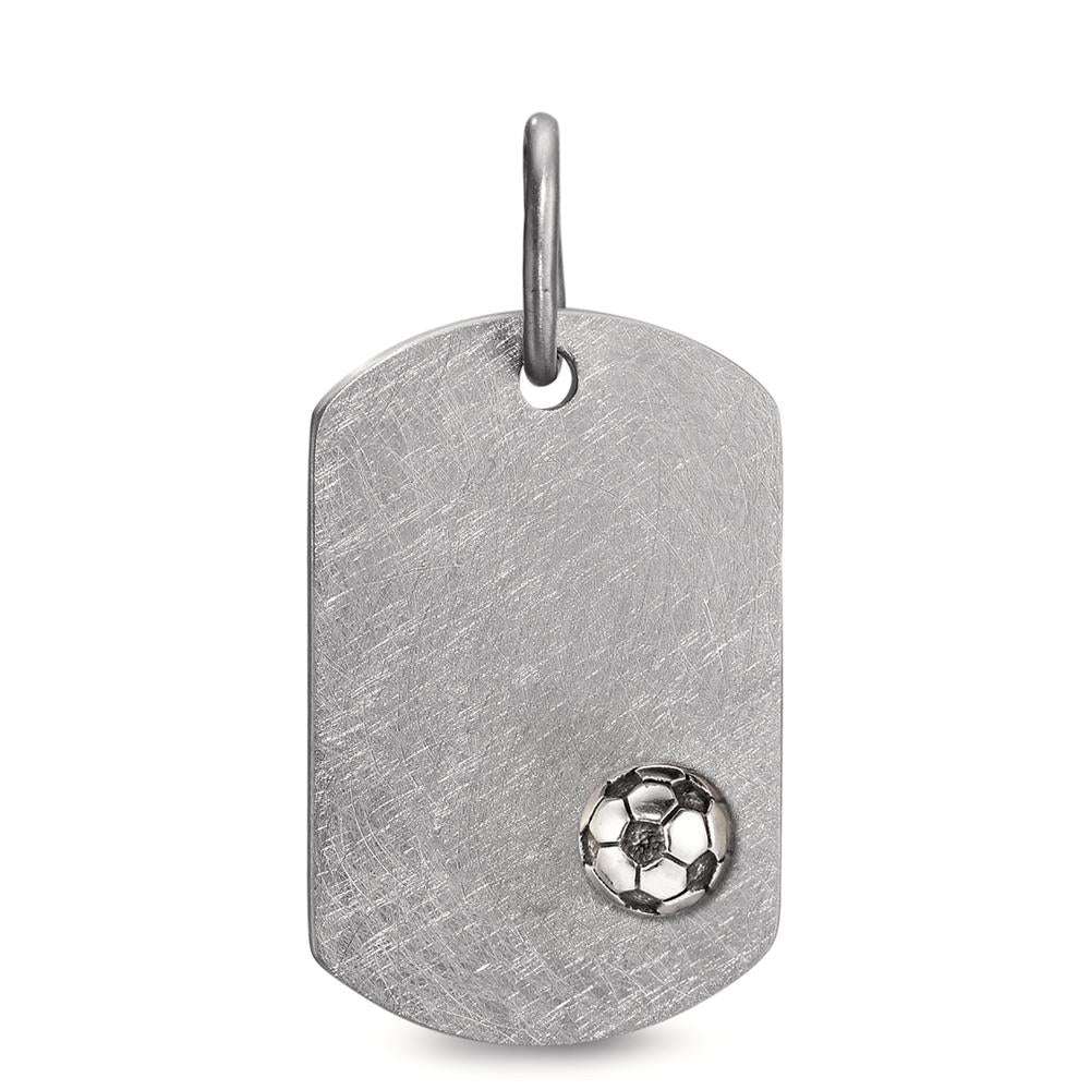 Engravable pendant Stainless steel, Silver Football