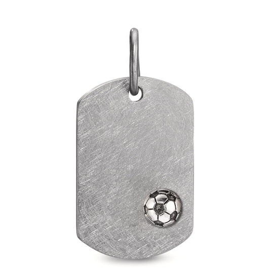 Engravable pendant Stainless steel, Silver Football