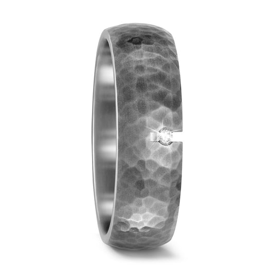 Wedding Ring Titanium Diamond 0.02 ct, w-si