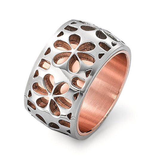 Ring Stainless steel Rose Gold plated Flower