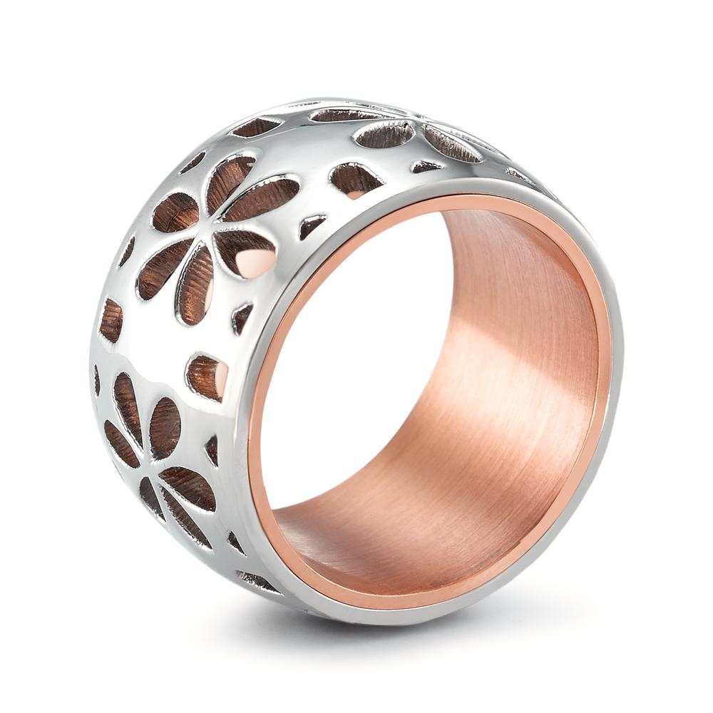 Ring Stainless steel Rose Gold plated Flower