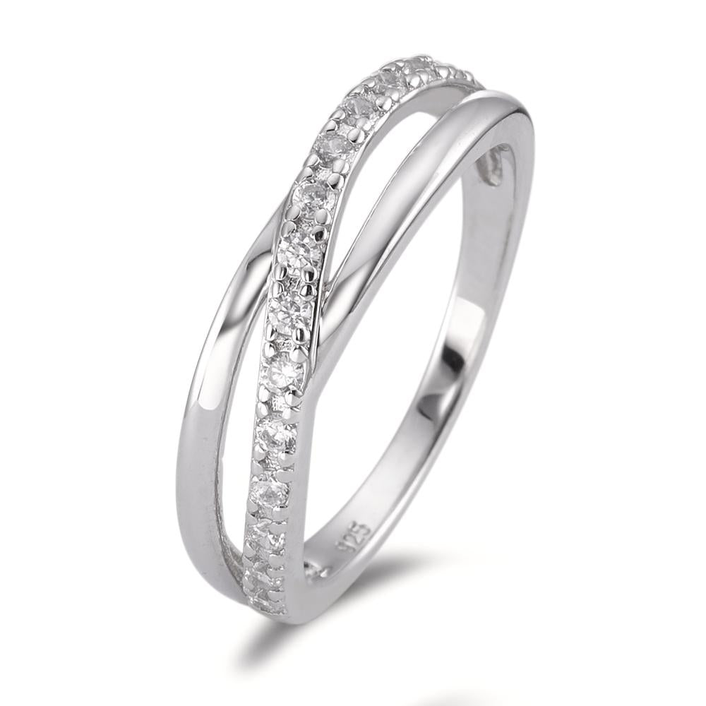 Ring Silver Zirconia Rhodium plated