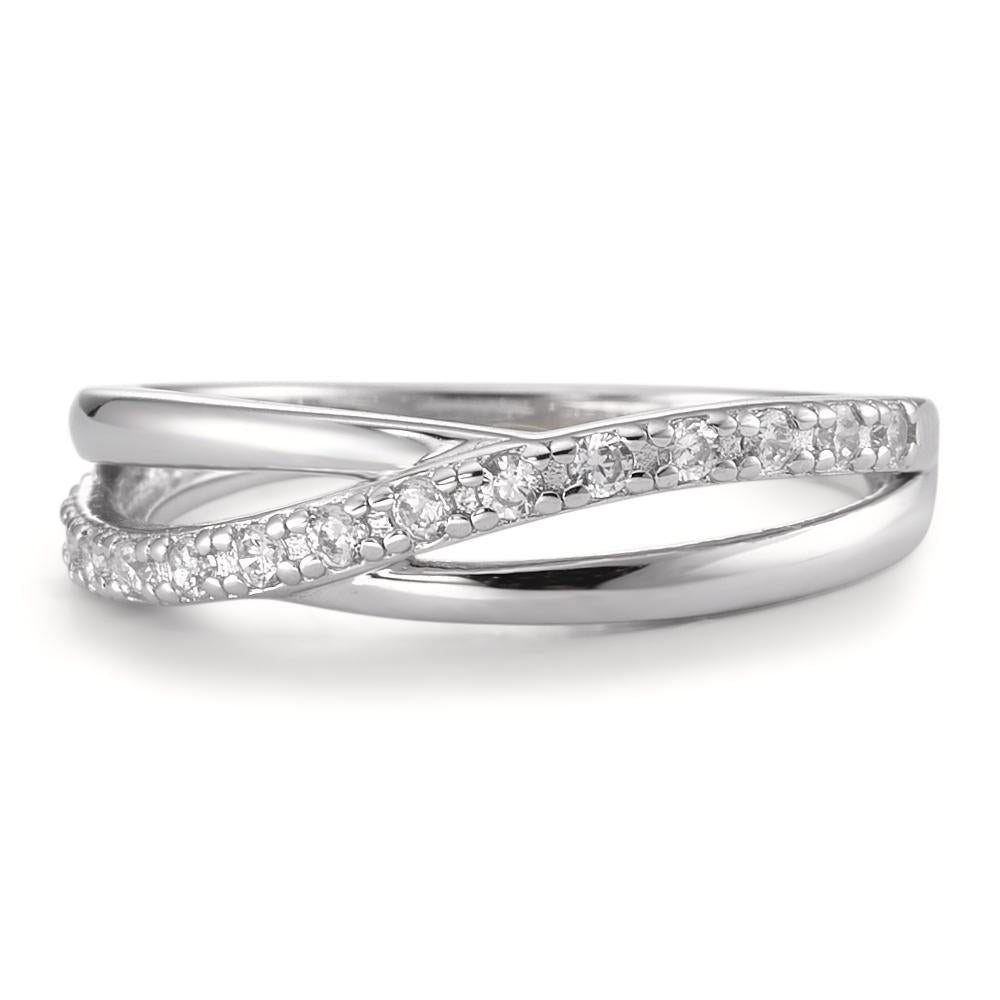 Ring Silver Zirconia Rhodium plated