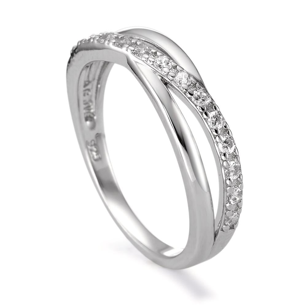 Ring Silver Zirconia Rhodium plated