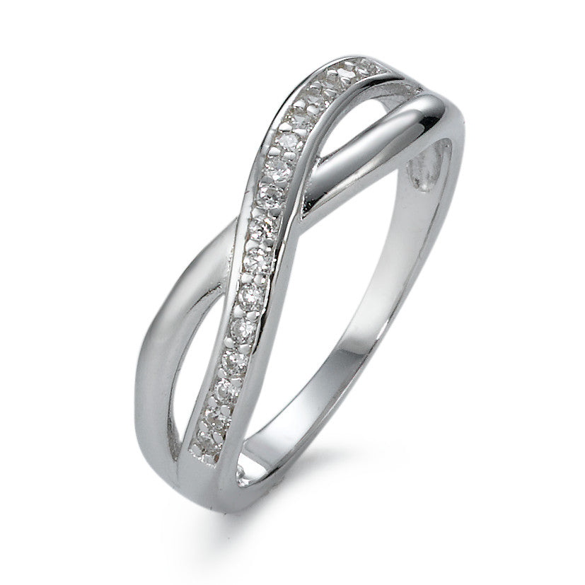 Ring Silver Zirconia Rhodium plated