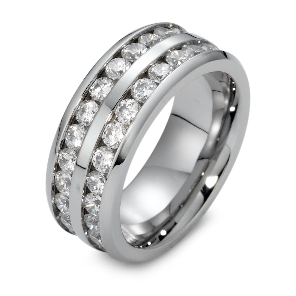 Memory ring Stainless steel Zirconia White