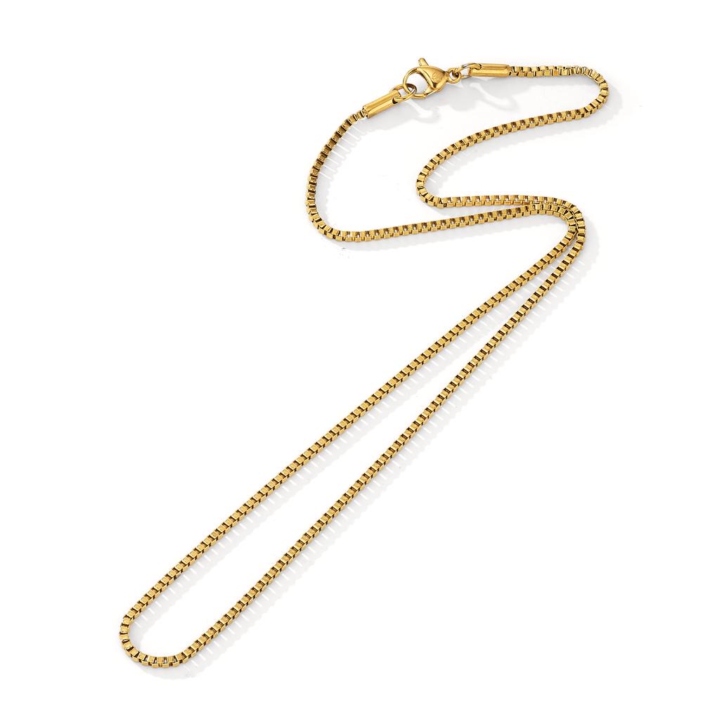 Necklace Stainless steel Gold plated 42 cm