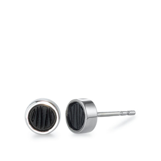 Stud earrings Stainless steel IP coated Ø6 mm