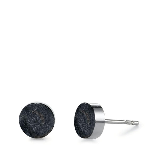 Stud earrings Stainless steel IP coated Ø7 mm