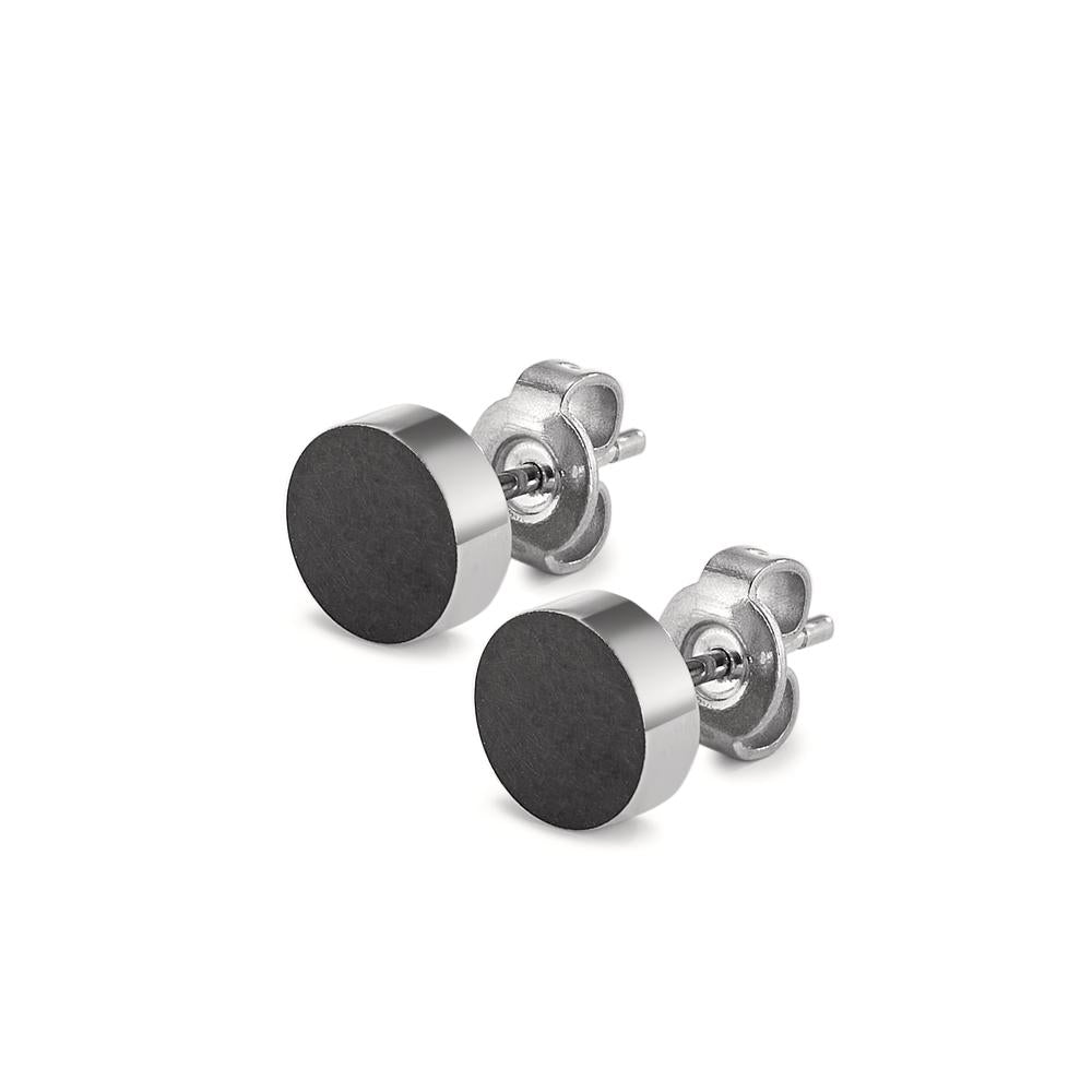 Stud earrings Stainless steel IP coated Ø7 mm