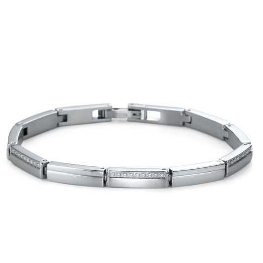 Bracelet Stainless steel Zirconia 19 cm