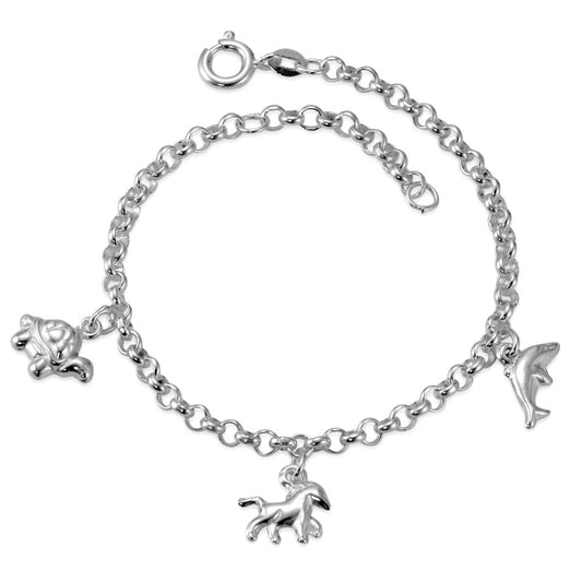 Bracelet Silver Dolphin 14-16 cm Ø3 mm