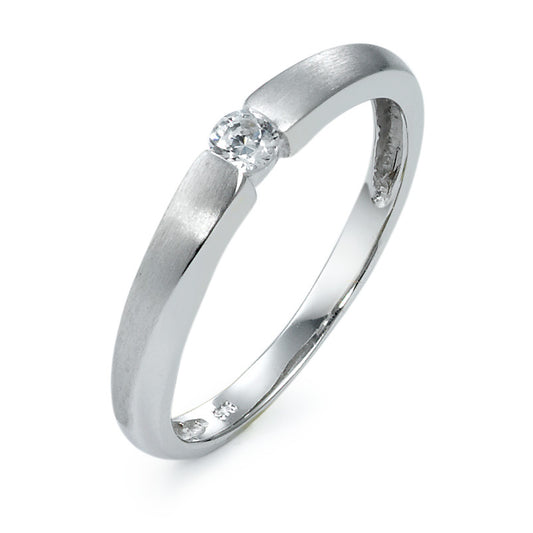 Solitaire ring 9k White Gold Zirconia