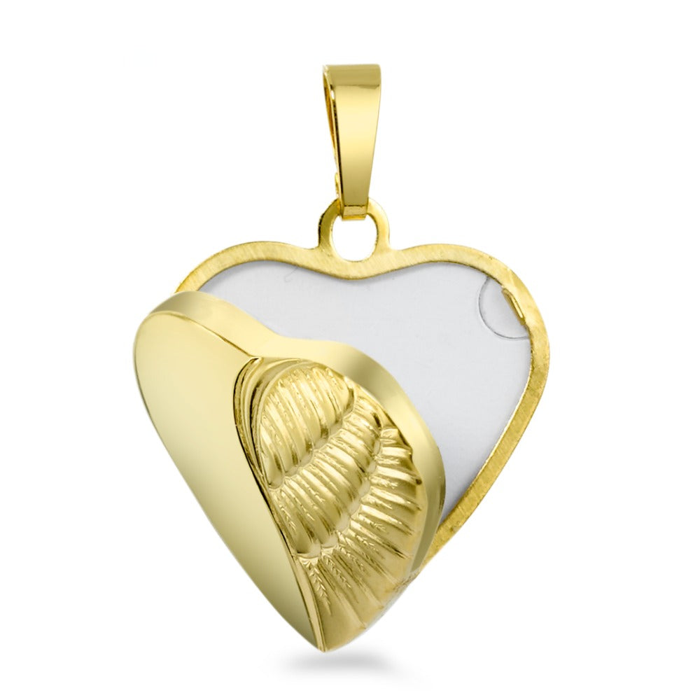 Locket 9k Yellow Gold Wing Ø20 mm