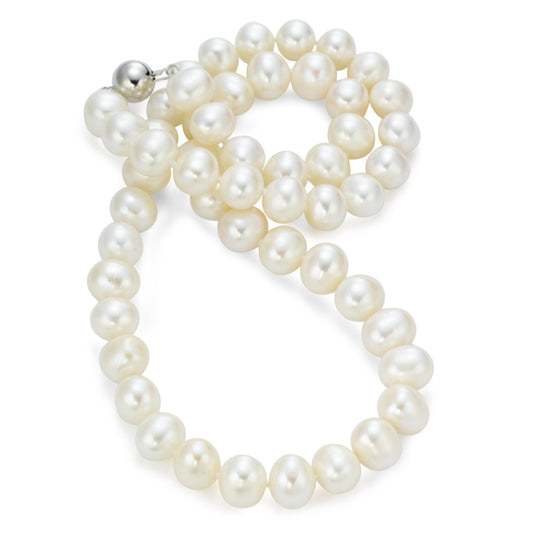 Necklace 14k White Gold Freshwater pearl 50 cm