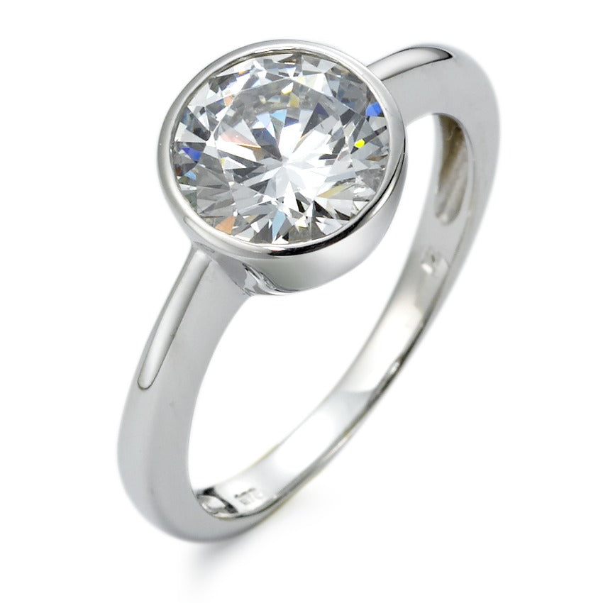 Ring 9k White Gold Zirconia Ø9 mm