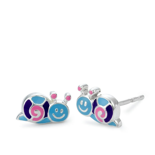 Stud earrings Silver Lacquered Snail