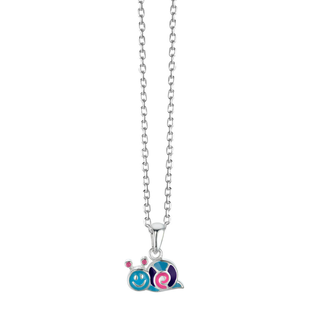 Necklace with pendant Silver Lacquered Snail 36-38 cm