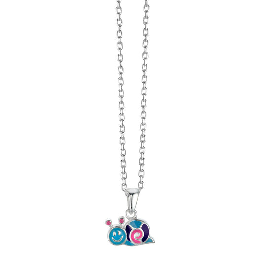 Chain necklace with pendant Silver Lacquered Snail 36-38 cm