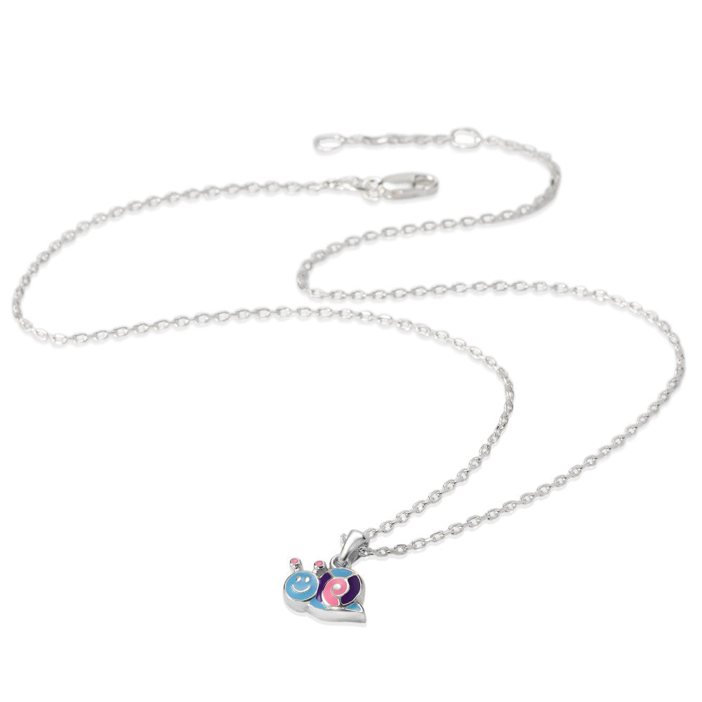 Necklace with pendant Silver Lacquered Snail 36-38 cm