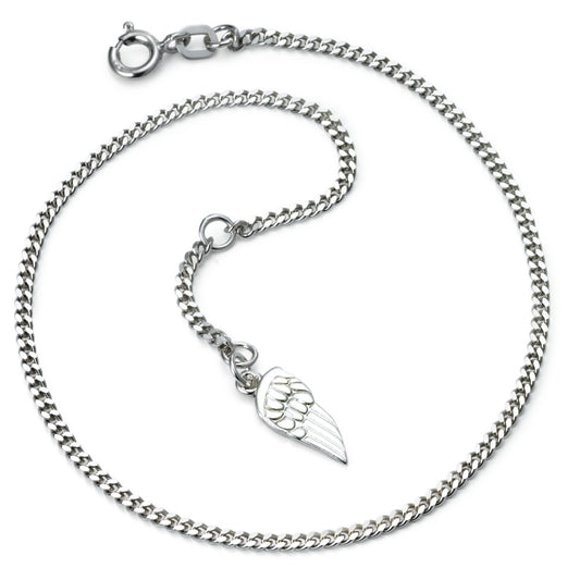 Anklet Silver Rhodium plated Wing
