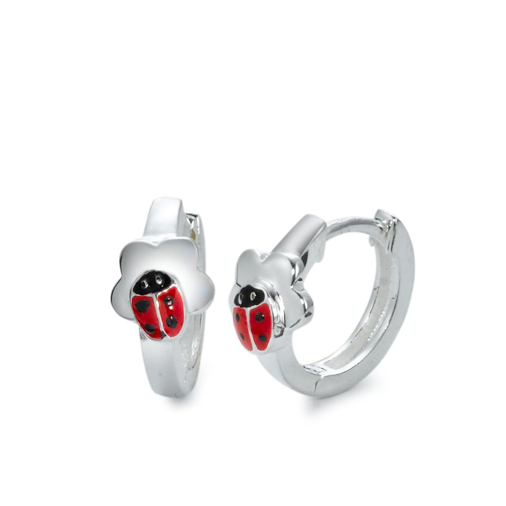 Hinged hoop Silver Lacquered Ladybird