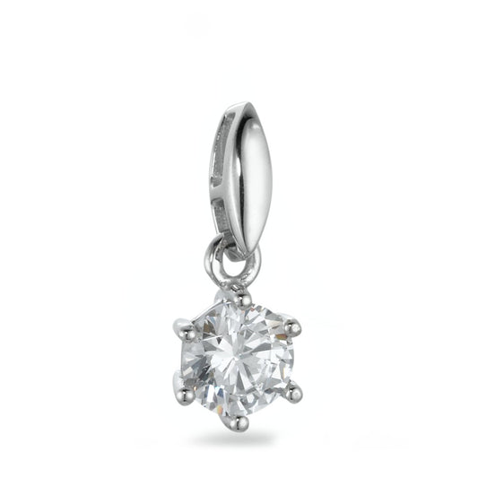 Pendant 9k White Gold Zirconia