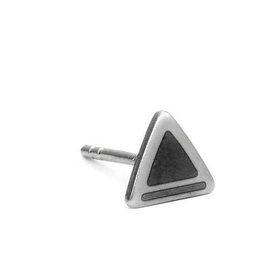 Single stud earring Stainless steel IP coated Ø6 mm