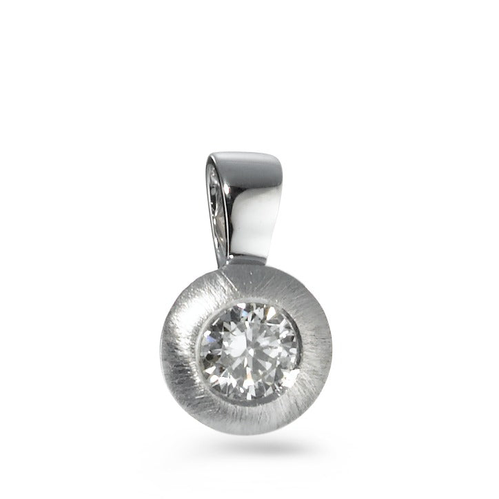 Pendant 18k White Gold Diamond 0.15 ct, w-si