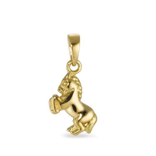 Pendant 18k Yellow Gold Horse