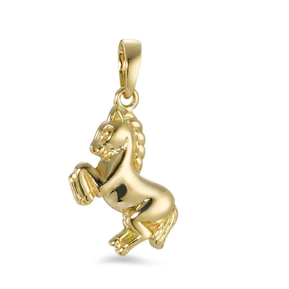 Pendant 18k Yellow Gold Horse