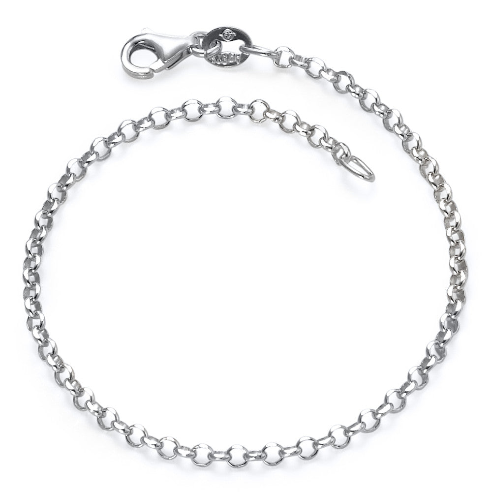 Bracelet chain Silver Rhodium plated 18 cm