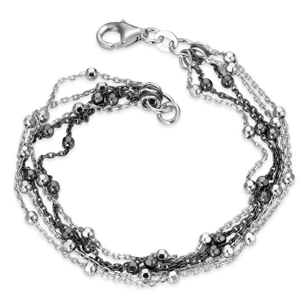 Bracelet chain Silver Rhodium plated 18 cm