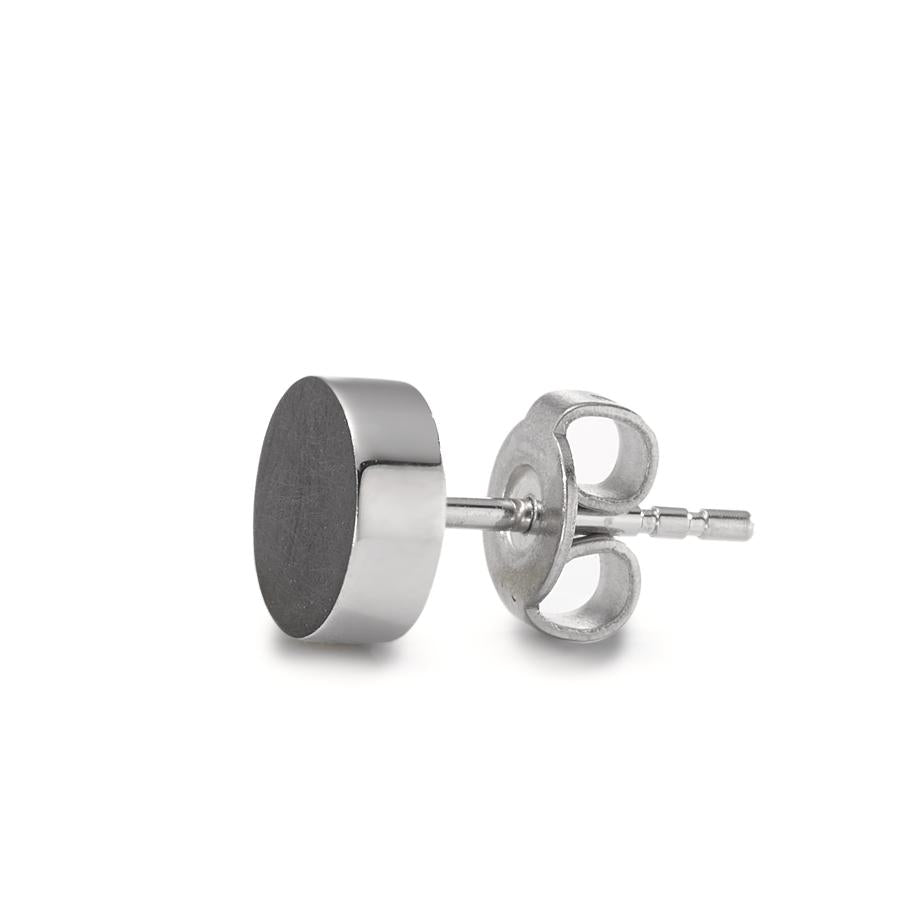 Single stud earring Stainless steel IP coated Ø7 mm