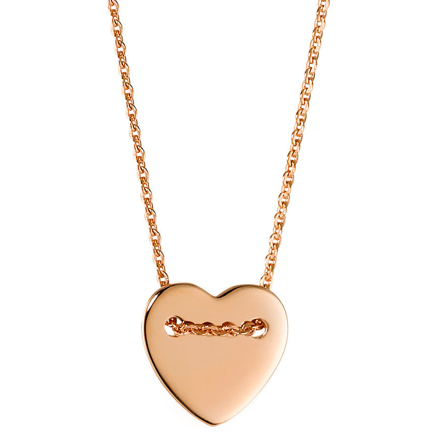 Necklace 14k Red Gold Heart 42 cm Ø8 mm