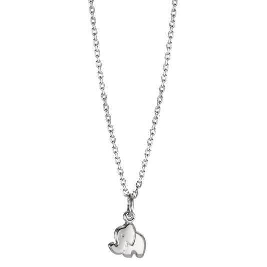 Necklace with pendant Silver Elephant 36 cm Ø8.5 mm