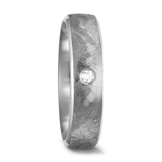 Wedding Ring Titanium Diamond 0.05 ct, w-si