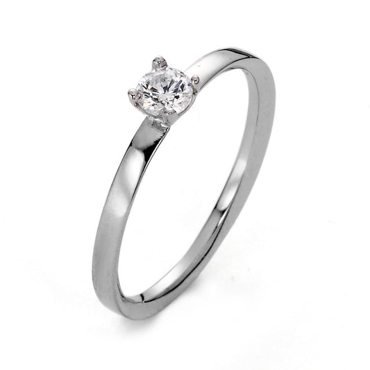 Solitaire ring 9k White Gold Moissanite