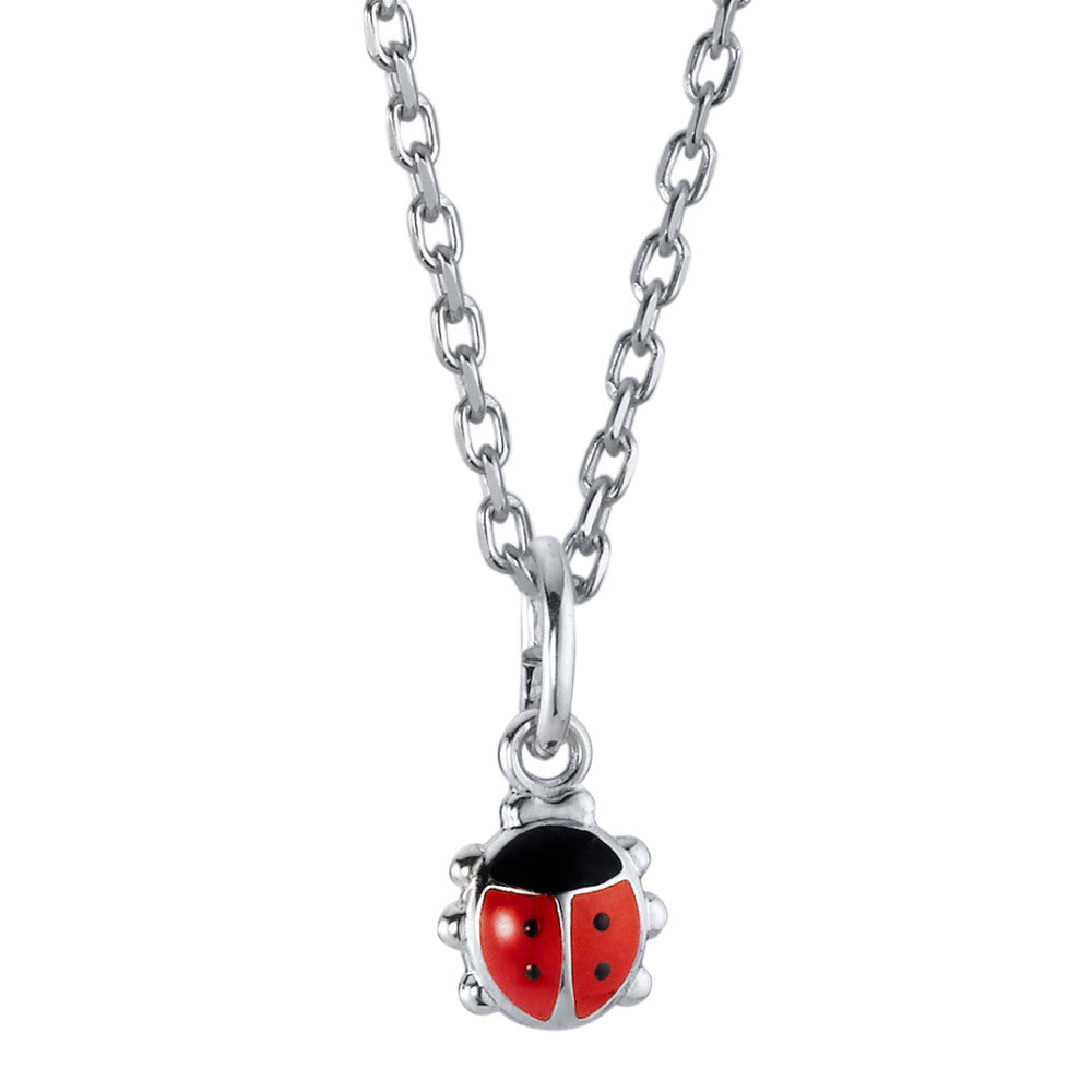 Necklace with pendant Silver Rhodium plated Ladybird 36-38 cm