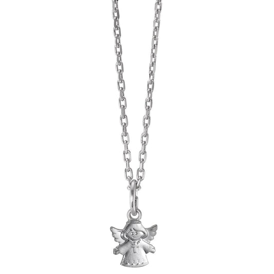 Chain necklace with pendant Silver Rhodium plated Guardian Angel 36-38 cm