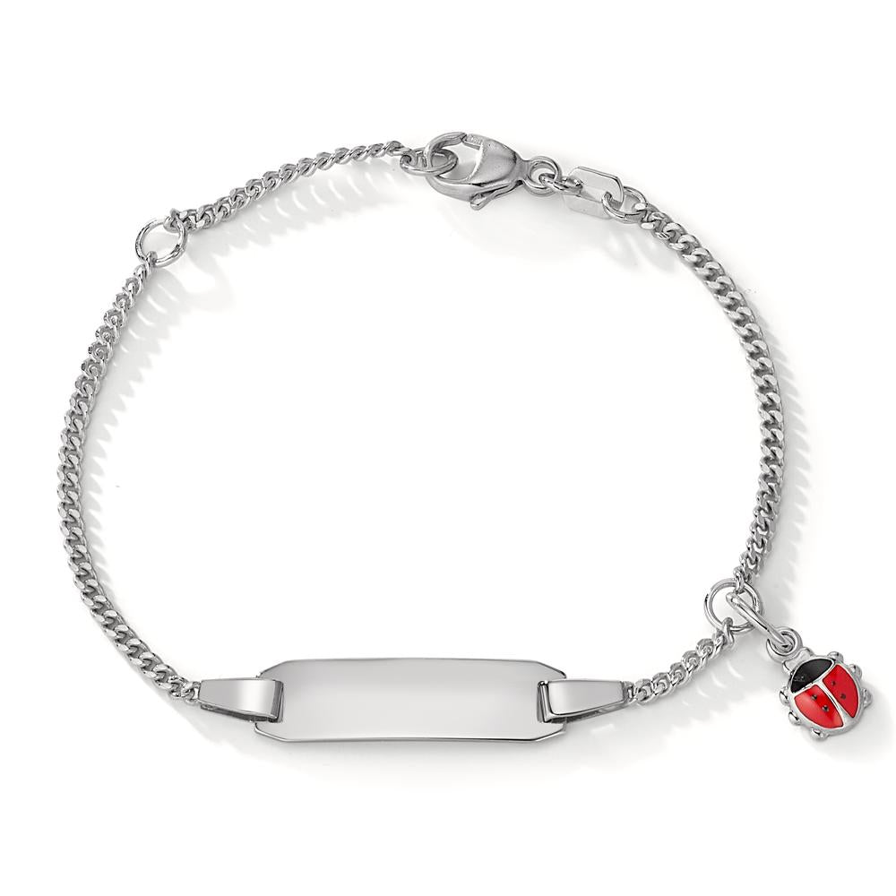 Engravable bracelet Silver Rhodium plated Ladybird 12-14 cm