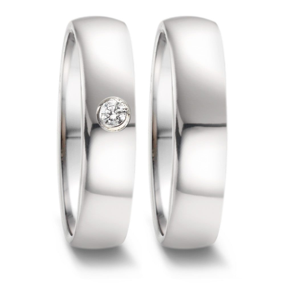 Wedding Ring Silver Zirconia