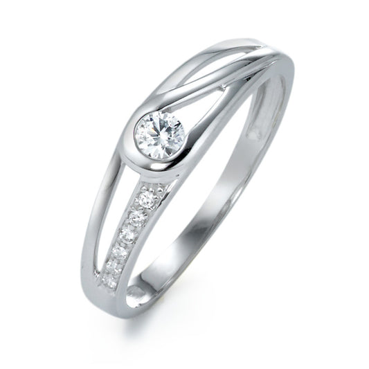 Ring 9k White Gold Zirconia 7 Stones