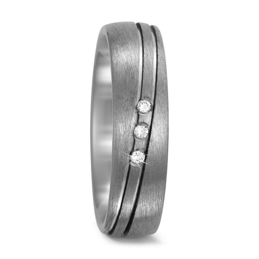 Wedding Ring Titanium Diamond 0.03 ct