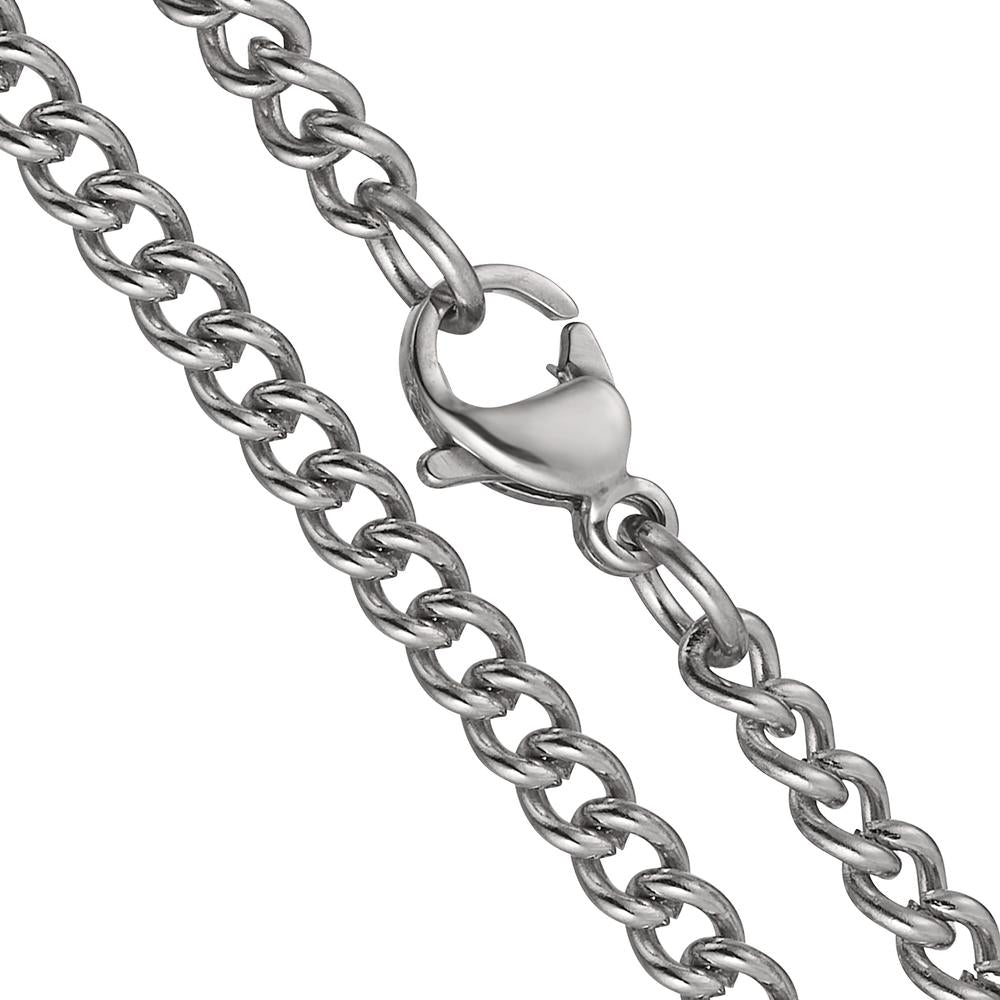 Curb-Necklace Stainless steel 45 cm