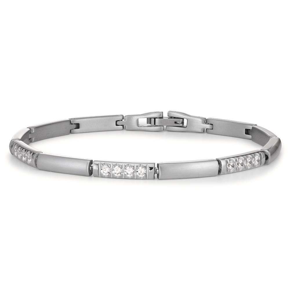 Bracelet Stainless steel Zirconia 19 cm