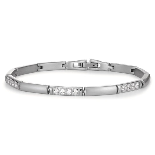 Bracelet Stainless steel Zirconia 19 cm