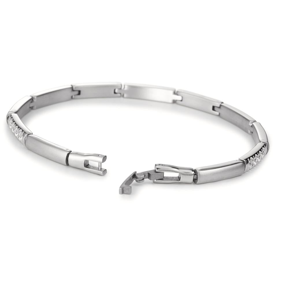 Bracelet Stainless steel Zirconia 19 cm